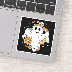 Happy Ghost Retro Hippie Vibe Aufkleber
