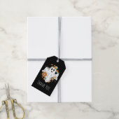 Happy Ghost Retro Hippie Vibe Danke Geschenkanhänger (Mit Garn)