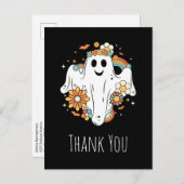 Happy Ghost Retro Hippie Vibe Danke Postkarte (Vorne/Hinten)