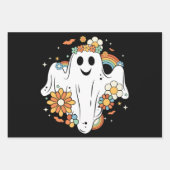 Happy Ghost Retro Hippie Vibe Geschenkpapier Set (Vorderseite 3)