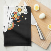 Happy Ghost Retro Hippie Vibe Geschirrtuch (Viertel Falte)