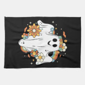 Happy Ghost Retro Hippie Vibe Geschirrtuch (Horizontal)