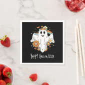 Happy Ghost Retro Hippie Vibe Halloween Serviette (Beispiel)