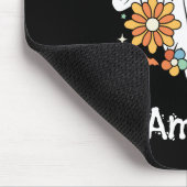 Happy Ghost Retro Hippie Vibe Mousepad (Ecke)