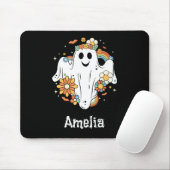 Happy Ghost Retro Hippie Vibe Mousepad (Mit Mouse)