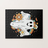 Happy Ghost Retro Hippie Vibe Puzzle (Horizontal)