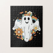 Happy Ghost Retro Hippie Vibe Puzzle (Vertikal)