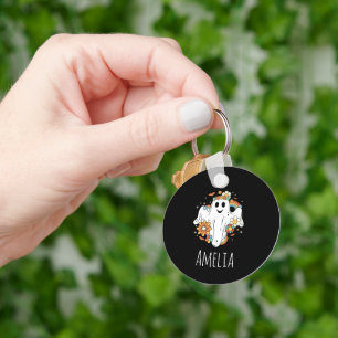 Happy Ghost Retro Hippie Vibe Schlüsselanhänger