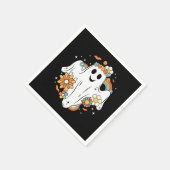 Happy Ghost Retro Hippie Vibe Serviette (Ecke)