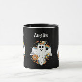 Happy Ghost Retro Hippie Vibe Tasse (Zentrum)