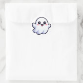 Happy Ghost Runder Aufkleber (Tasche)