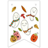 Happy Ghosts Boothday Pink Birthday Wimpelkette (Erste Fahne)