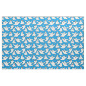 Happy Ghosts Halloween Pattern auf Blue Stoff (Fat Quarter (45,7 x 55,9 cm))