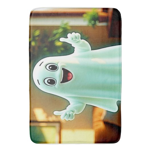 Happy Ghost's Thumbs Up Badematte (Vorderseite Vertikal)