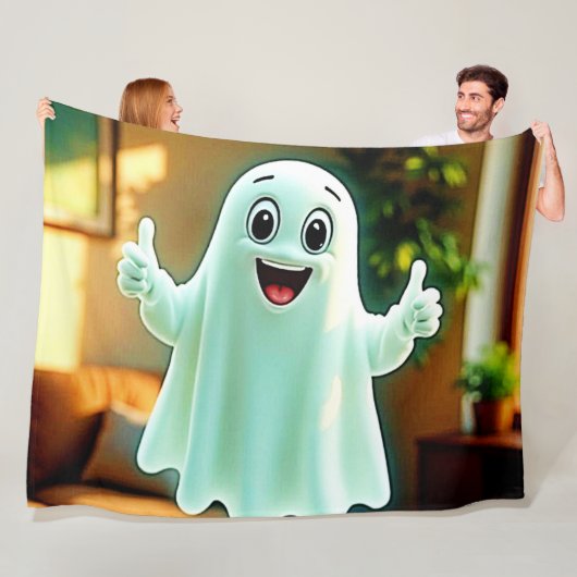 Happy Ghost's Thumbs Up Fleecedecke (Beispiel)