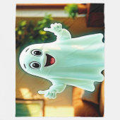 Happy Ghost's Thumbs Up Fleecedecke (Vorderseite)