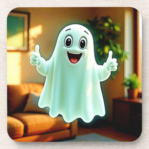 Happy Ghost's Thumbs Up Getränkeuntersetzer