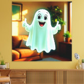 Happy Ghost's Thumbs Up Leinwanddruck (Insitu (Wohnzimmer))