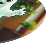 Happy Ghost's Thumbs Up Schneidebrett (Ecke)