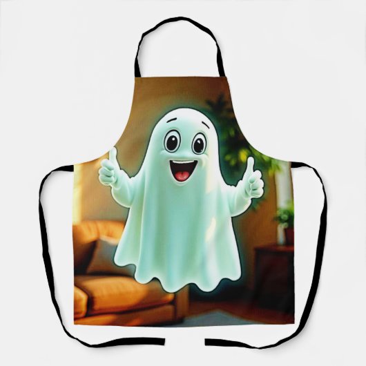 Happy Ghost's Thumbs Up Schürze (Vorderseite)