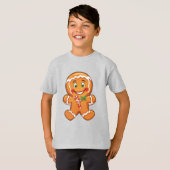 Happy Gingerbread Cookie – Kids Christmas Tee (Vorne ganz)