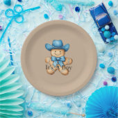 Happy Gingerbread Cowboy Baby Shower Pappteller (Party)