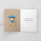 Happy Gingerbread Cowboy Birthday Karte (Innenseite)