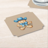 Happy Gingerbread Cowboy Es ist eine Baby-Dusche Untersetzer (angewinkelt)