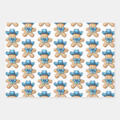 Happy Gingerbread Cowboy Geschenkpapier Set (Vorderseite 3)