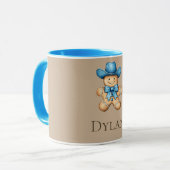 Happy Gingerbread Cowboy Name Tasse (Vorderseite Links)