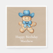 Happy Gingerbread Cowboy Serviette (Vorderseite)