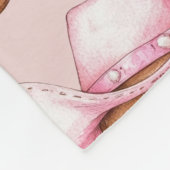 Happy Gingerbread Cowgirl Weihnachten Fleecedecke (Ecke)