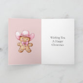 Happy Gingerbread Cowgirl Weihnachten Karte (Innenseite)