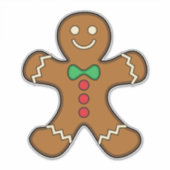 Happy Gingerbread Man Aufkleber (Vorderseite)