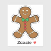 Happy Gingerbread Man Aufkleber (Blatt)