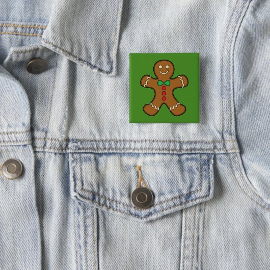 Happy Gingerbread Man Button (Beispiel)