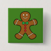 Happy Gingerbread Man Button (Vorderseite)