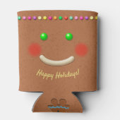 Happy Gingerbread Man Face Dosenkühler (Rückseite)
