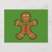 Happy Gingerbread Man Feiertagspostkarte (Vorderseite)