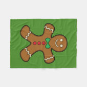 Happy Gingerbread Man Fleecedecke (Vorderseite (Horizontal))