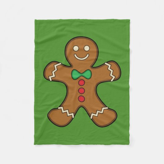 Happy Gingerbread Man Fleecedecke (Vorderseite)