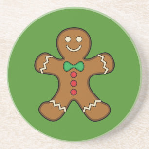 Happy Gingerbread Man Getränkeuntersetzer