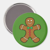 Happy Gingerbread Man Magnet (Vorderseite/Rückseite)
