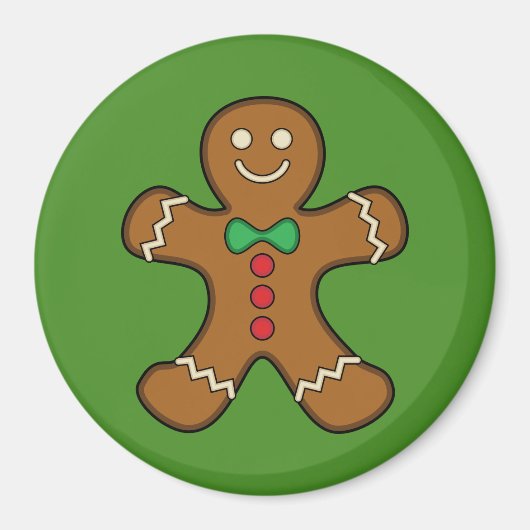 Happy Gingerbread Man Magnet (Vorne)