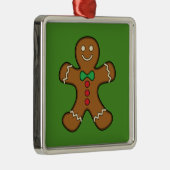 Happy Gingerbread Man Ornament Aus Metall (Rechts)