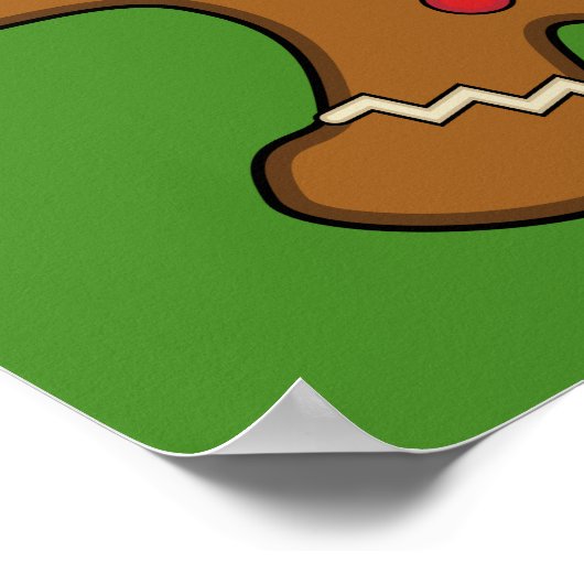 Happy Gingerbread Man Poster (Ecke)