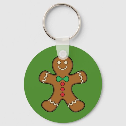 Happy Gingerbread Man Schlüsselanhänger (Vorderseite)