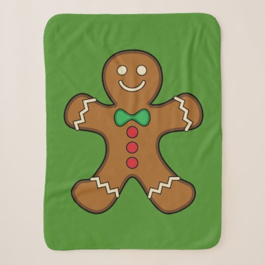 Happy Gingerbread Man Sherpadecke (Vorderseite)