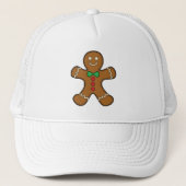 Happy Gingerbread Man Truckerkappe (Vorderseite)