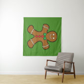 Happy Gingerbread Man Wandteppich (Beispiel (Horizontal))